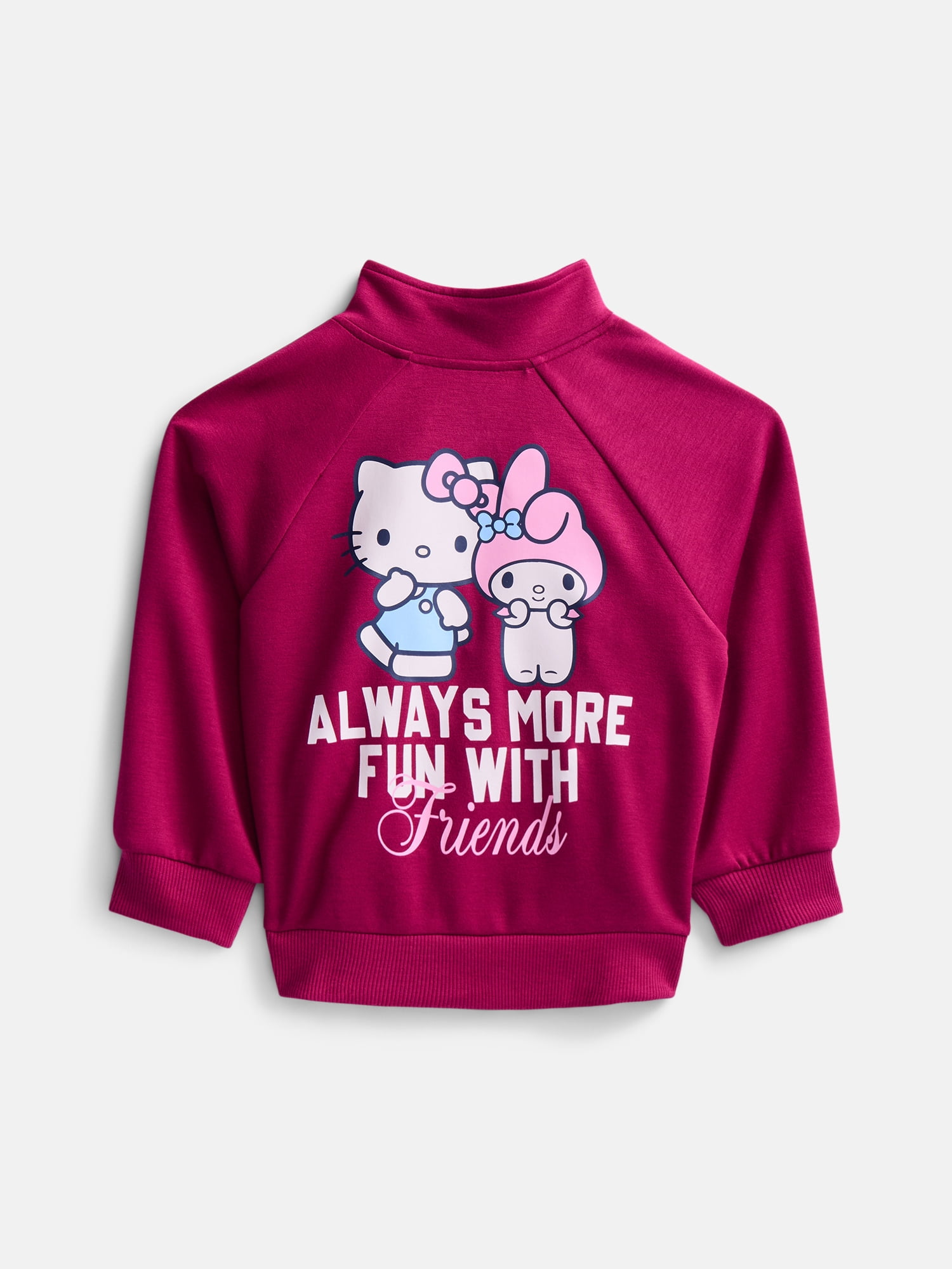 Hello Kitty Toddler Girls Full-Zip Tracksuit Jacket and Pants Set, 2 Piece, Sizes 12M-5T