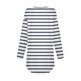 thumbnail image 5 of Fznquz Long Sleeve Sweatshirts Women Pullover Casual Tunics Oversized Blue Striped Loose Fit Outfits, 5 of 5