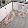 thumbnail image 3 of Kitchen Rugs and Mats Non Skid Washable Bohemian Pink Purple National Design Carpet Kitchen Mat and Rug Set,Floor Cushion Waterproof Rug,Rubber Backed Area Rugs for Kitchen Laundry, 3 of 7