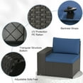 thumbnail image 6 of GOJOOASIS Outdoor 7 Pieces Wicker Patio Furniture Set with Fire Pit Table,Blue, 6 of 13