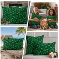 thumbnail image 5 of Green Shamrock Outdoor Waterproof Pillow Covers, St. Patrick's Day Spring Lucky Vintage Decorative Square Throw Pillowcase Sofa Cushion Sham for Patio/Couch/Chair, 26"x26" 2 Pack, 5 of 8