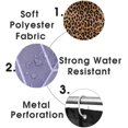 thumbnail image 7 of 4PCS/Set Pink Leopard Print Shower Curtain, Sexy Fancy Chic Safari Wildlife African Wild Animal Jaguar Cheetah Skin Pattern Bathroom Decor for Girl, Non-slip Bath Rugs Toilet Mats, Pink, 7 of 7