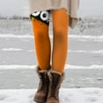 thumbnail image 5 of Halloween Leggings for Women Tummy Control Striped Pumpkin Printed Stretchy Leggings Yoga Pants Tights(Orange,XL), 5 of 5