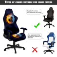thumbnail image 6 of Jiueut Football Fire Print Gaming Chair Cover Pack of 4, Breathable Computer Chair Cover with Armrest Covers Washable Slipcover for Gaming Rotating Chair with Elastic Band, 6 of 7