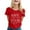 Red, variant on Auntie Is My Name Spoiling Is My Game Shirt For Women Funny Letter Print Tee Aunt Casual T-Shirt Short Sleeve Tee Tops Trendy Dailywear