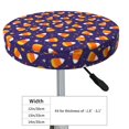 thumbnail image 4 of KLL Candy Corn (2) Round Bar Chair Cushion Cover 14 inch ,Bar Stool Protector with Elastic, Soft Washable, 4 of 6
