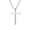 Silver, variant on Cross Necklace for Women Men Pendant Stainless Steel Rolo Chain Simple Dainty Religious Prayer Faith Personalized Gift Jewelry Black