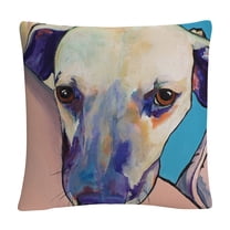 Head Rest' Animals Pets Painting Bold By Pat Saunders-White 16 X 16 Decorative Throw Pillow