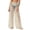 Beige-linen pants women, variant on YFNNUP Women's Wide Leg Palazzo Pant Elastic Waist Lounge Trouser Sheer Mesh Chiffon Trousers Summer Beach Vacation Casual Pants Beige XL