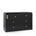 thumbnail image 4 of Storkcraft Santos 6 Drawer Nursery Double Dresser, Black, 4 of 7