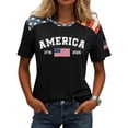 thumbnail image 6 of idosla 250 Anniversary USA Shirt Women's Short Sleeve T-Shirt Patriotic American Flag Eagle Tops 1776-2026 Tshirt Gifts (White, XXL), 6 of 7