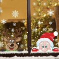 thumbnail image 2 of Pegatinas navideñas para ventana, calcomanía de pared de copos de nieve de Papá Noel y alce, decoraciones navideñas para el hogar para Año Nuevo 2023, pegatinas de decoración DIY, 2 of 4