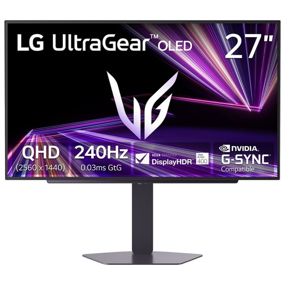 LG 27" UltraGear QHD 1440p OLED 240Hz Gaming Monitor, Black, 27GX704A-B