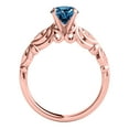 thumbnail image 3 of Mauli Jewels Engagement Rings for Women 1.15 Carat Halo Blue Diamond Bridal Set Prong-Setting 10K Rose Gold, 3 of 4