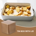 thumbnail image 4 of Uxcell Square Tin Box, Metal Storage Tin Box Portable Storage Container with Lid for Tea Candy Treats Gifts Favors Champagne, 4 of 7