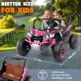 thumbnail image 6 of Funcid 24V Ride on Car for Kids, 2WD/4WD Switchable Ride on Car with Remote Control, 2 Seater Ride on Toys, UTV, Bluetooth, Music, LED Lights, Storage Space, 6 of 9