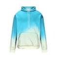 thumbnail image 5 of SGFCWSX Mens Oversized Hoodie Men Fleece Lined with Drawstring Hood Soft Gradient Pullover Sweatshirt Sky Blue Size 2XL, 5 of 5