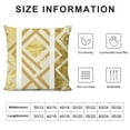 thumbnail image 5 of White and Gold Throw Pillow Covers Geometric Pillow Cases Square Decorative Cushion Covers for Sofa Couch Outdoor, 5 of 5
