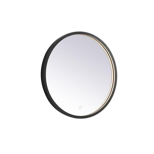 Elegant Decor MRE6021BK 21 in. Pier 3000K, 4200K & 6400K LED Mirror with Adjustable Color Temperature in Black