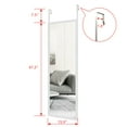 whitebeach Wall Full Length Door Mirror, 48“×16" Modern Rectangular
