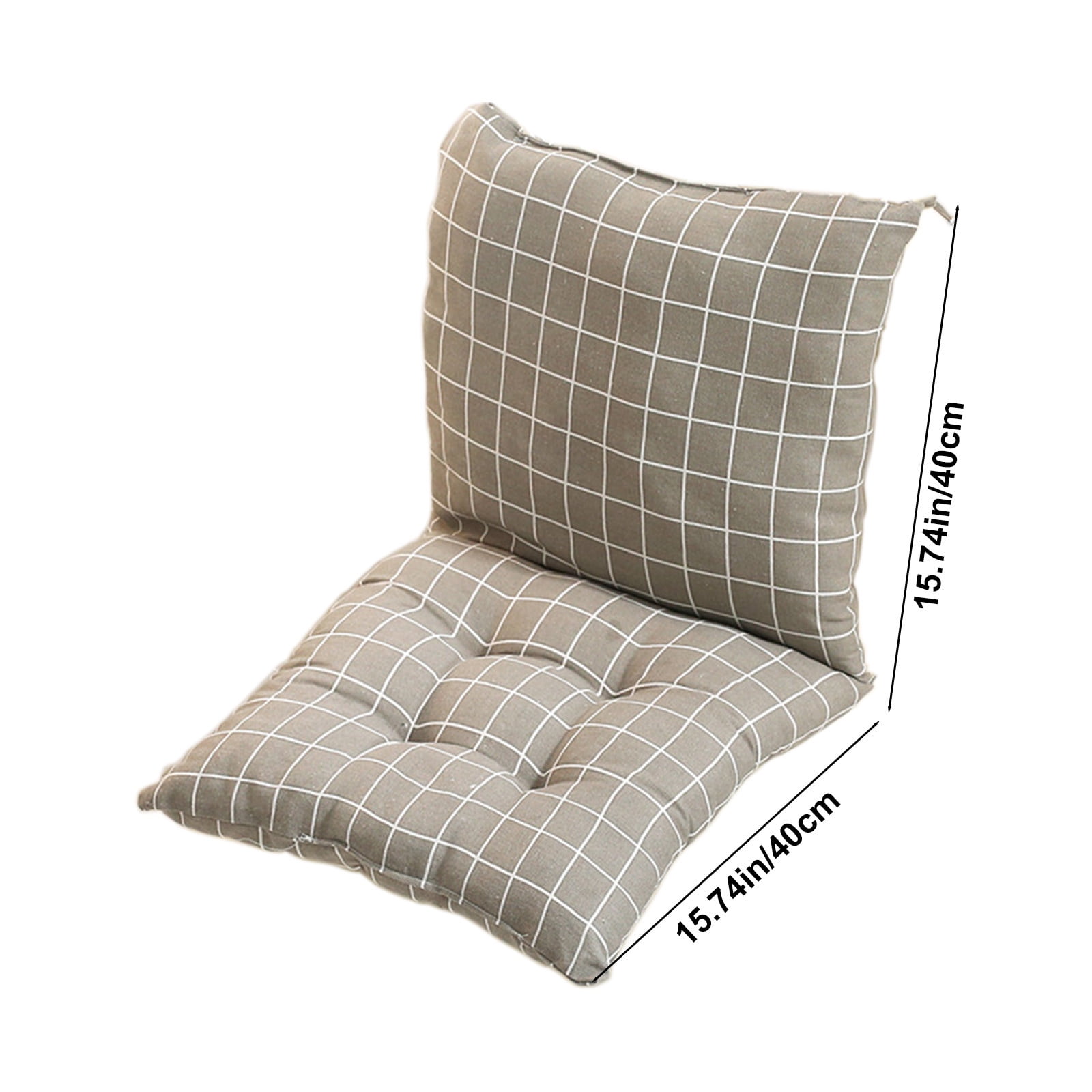 potrochi Outdoor Chair Cushion, Indoor/Outdoor Solid Back 1 Piece Square Corner Chair Cushion with Ties, Deep Seat, Weather, and Fade Resistant, Chair Cushions for Dining Chairs