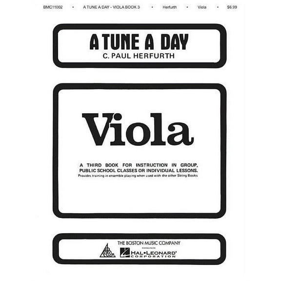 Tune a Day A Tune a Day: Viola, Book Three, (Paperback)