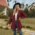 thumbnail image 3 of Casual Longline Cardigan for Women Fall Loose Open Front Long Sleeve Outerwear, 3 of 5