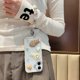 thumbnail image 3 of For iPhone 16 Case with Strap Glitter Heart Double Fishbone Epoxy PC TPU Phone Cover, 3 of 5