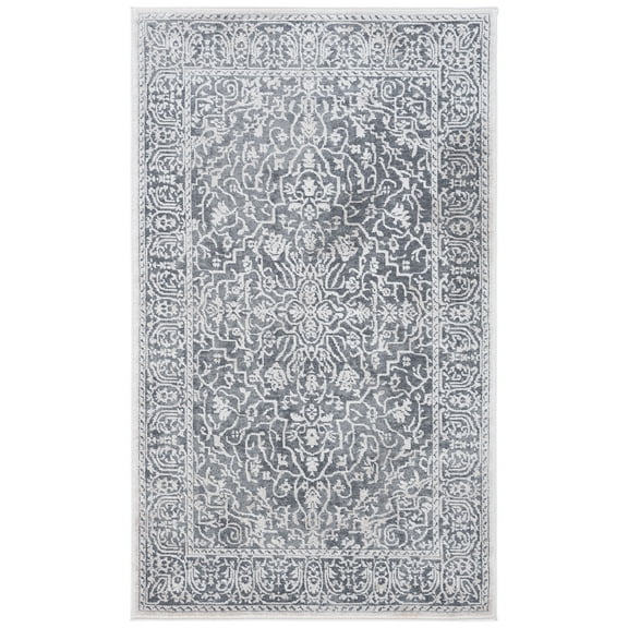 SAFAVIEH Reflection Dolkar Oriental Area Rug, Dark Grey/Cream, 3' x 5'