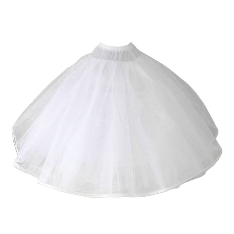 New White T Length Elastic Waist Petticoat/Crinoline/Underskirt/Slip for Wedding 