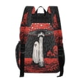 thumbnail image 3 of PVC Transparent Backpacks Clear Backpack for Travel and Outings Ghost Standing under A Mushroom, 3 of 7