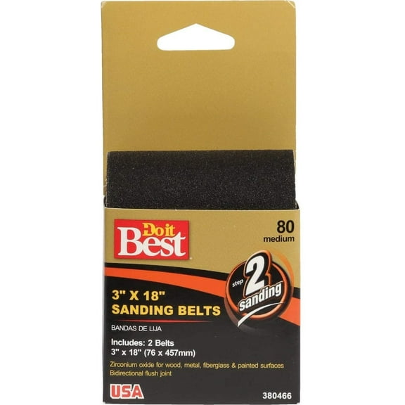 Ali Industries Sanding Belt Heavy-Duty - 80 Grit - 3 x 18