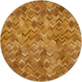 thumbnail image 2 of Addison Rugs Dream Shag Premium Machine Washable Transitional Herringbone Brown Round Rug, 8' x 8', 2 of 8