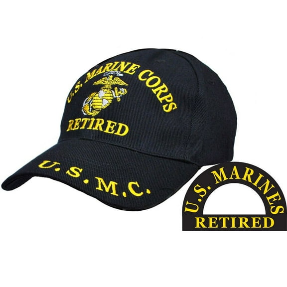 U.S Military Marine Corps Retired Embroidered USMC Licensed Baseball Hat Cap