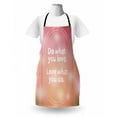 thumbnail image 3 of Love What You Do Apron, Pastel Colored Bokeh Effect Background with Motivation Phrase, Unisex Kitchen Bib with Adjustable Neck for Cooking Gardening, Adult Size, Pale Peach Pale Yellow, by Ambesonne, 3 of 4
