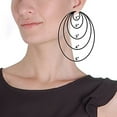 thumbnail image 7 of Humble Chic Big Filigree Leaf Earrings - Lightweight Oversized Drop Dangles, Silver, 7 of 7