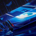 thumbnail image 5 of Manfei Sports Car Blackout Curtains,Rainy Night Curtains Pack of 2 (42x84 Each),Blue Black, 5 of 7