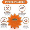 thumbnail image 2 of Usb Rechargeable Led Road Flares Emergency Lights-roadside Warning Car Safety Beacon Flashing Disc Flare Kit With Magnetic Base For Vehicles Bo -, 2 of 4