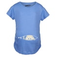 thumbnail image 1 of (heatherblue, m) - Maternity Baby Peeking T Shirt Funny Pregnancy Tee For Expecting Mothers, 1 of 5
