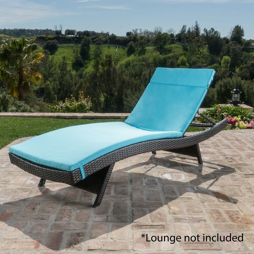 Anthony Outdoor Chaise Lounge Cushion, Blue