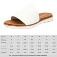 thumbnail image 2 of Zapatillas Sandalias planas para mujeres sin deslizamiento para viajar al aire libre (36) Blanco, 2 of 9