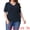 Navy Blue, variant on Women's Plus Tops V Neck Pullover Knitted Casual Blouses 1X Burgundy