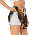 thumbnail image 2 of Bixox Women's Flower Field Poodle pattern 2 in 1 Running Shorts - Lightweight Athletic Workout Gym Yoga Shorts Liner with Pockets - Small, 2 of 5