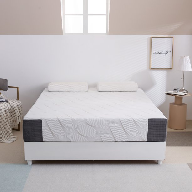 10 Inch Hybrid Mattress Queen Size, Memory Foam and Innerspring