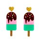 thumbnail image 4 of Pendientes acrílicos de fiesta para mujer, aretes coloridos de dibujos animados, helado, fruta, limón, donas, huevo frito, 4 of 4