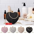 thumbnail image 1 of Bolso de hombro de moda en forma de corazón para mujer | Bolso de mano con correa de cadena | Múltiples opciones de color: Negro, rosa, azul, dorado | Material duradero | Tamaño mediano | Regalo, 1 of 2
