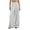 White 05, variant on Karymi Workout Shorts Women Solid High Waist Pleated Wide Leg Pants, Elastic Back Waist Casual Suit Trousers, Loose Flowy Yoga Palazzo Pants
