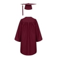 thumbnail image 2 of renvena Robe de Collation des Grades pour Enfants avec Pompon Uniforme Scolaire Rouge Foncé 30, 2 of 6