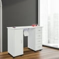 thumbnail image 4 of Ktaxon Manicure Nail Table Station, Salon Spa Nail Desk with Electric Downdraft Vent, White, 4 of 11