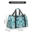 thumbnail image 3 of Rateoe Blue Floral with Butterflies Pattern Gym Bag for Women, Duffle Bag for Travel with Wet Pocket, Carry on Weekender Bags for Women, Water Resistant Travel Bag Duffel Bag, 3 of 7